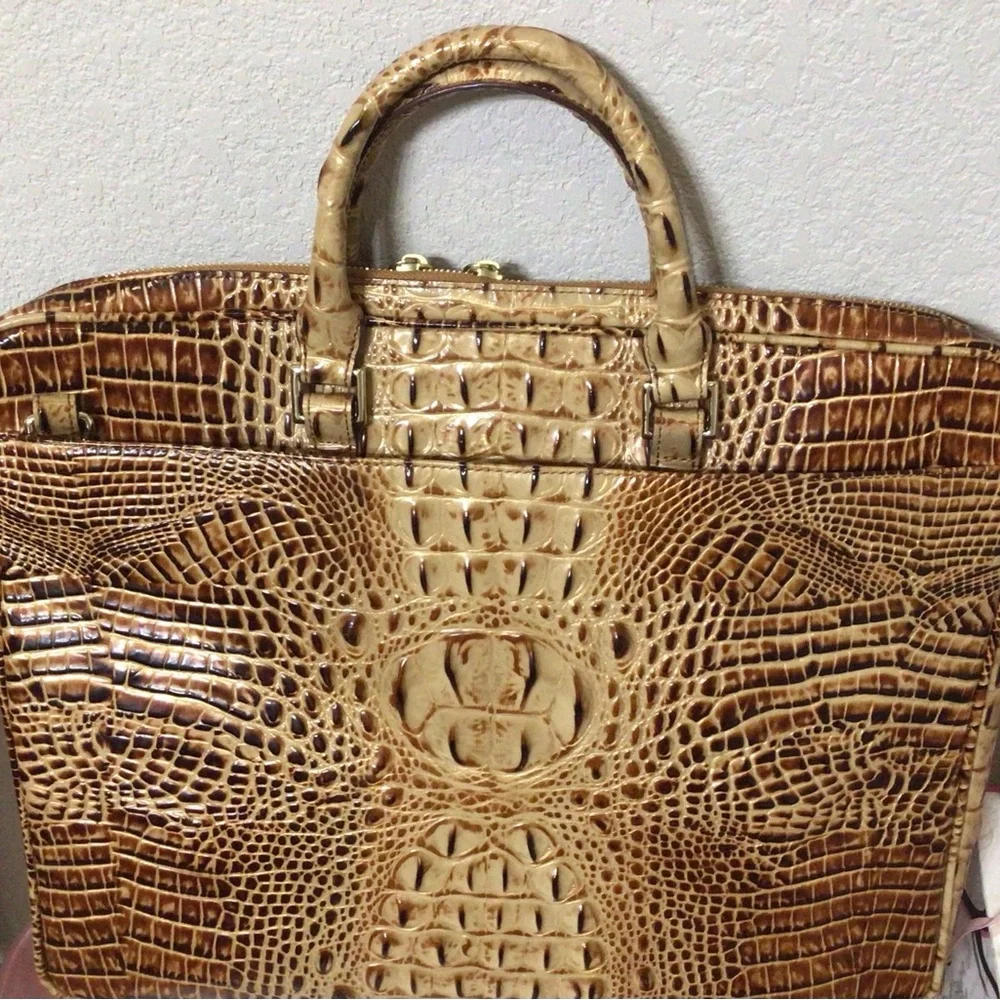 Chic Leather Brahmin Toasted Melbourne Laptop Case